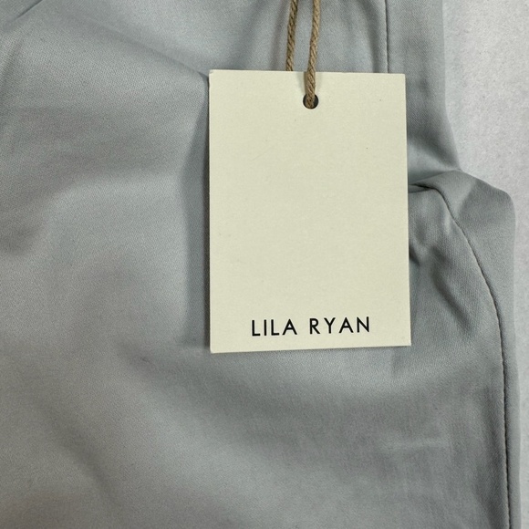 Lila Ryan Mid Rise Tapered Trouser Pant Womens Sz 4 Gray Violet Straight Leg NWT - Picture 8 of 14